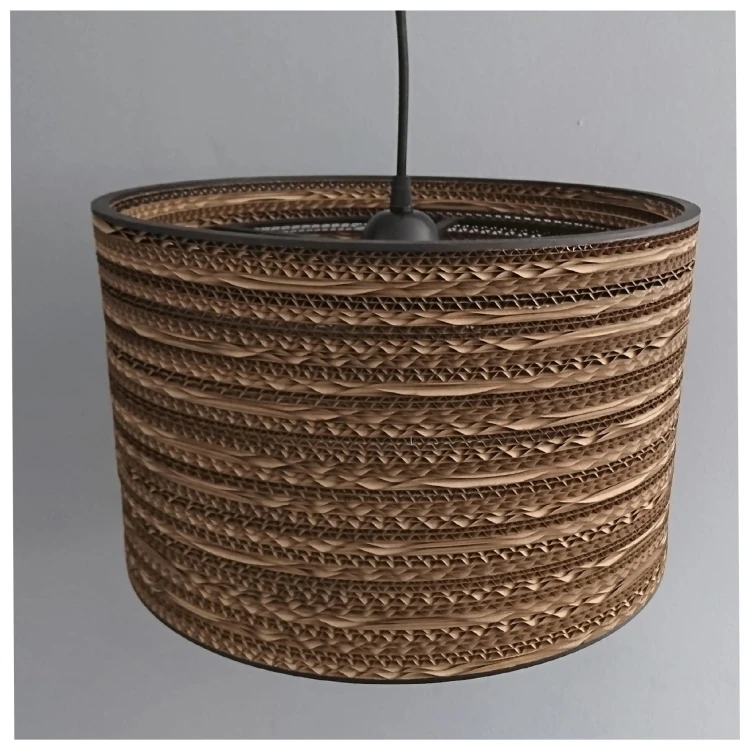 Cylindryczna lampa wisząca z tektury - TAMBURO 35_1.jpg